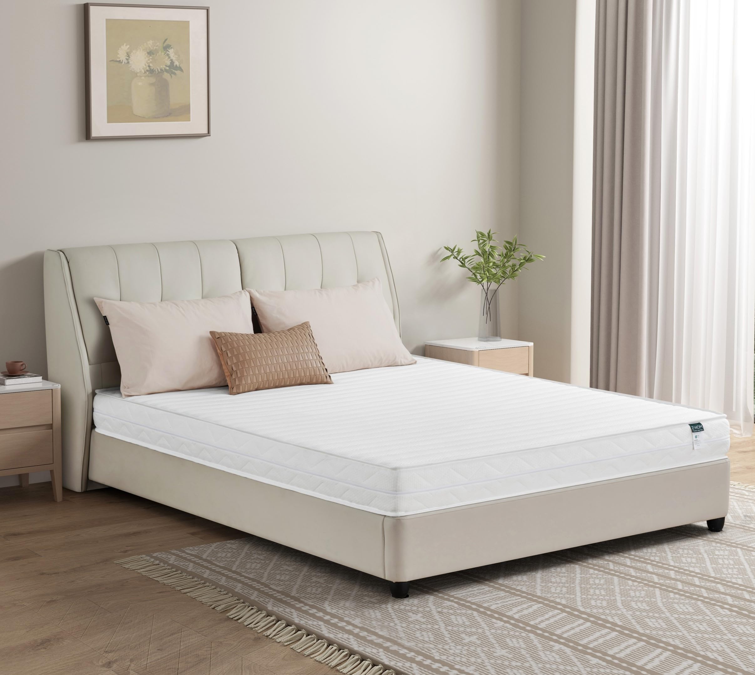 Z-HOM 高反発ウレタンマットレス ダブル 厚さ16cm 高反発 やや硬め 7つのエリアデザイン メモリーフォーム 抗菌 防臭 マットレス ウレタンフォーム 体にサポート 体圧分散 通気性 圧縮梱包でお届け ぐっすり眠りに入る（140*195*16cm）