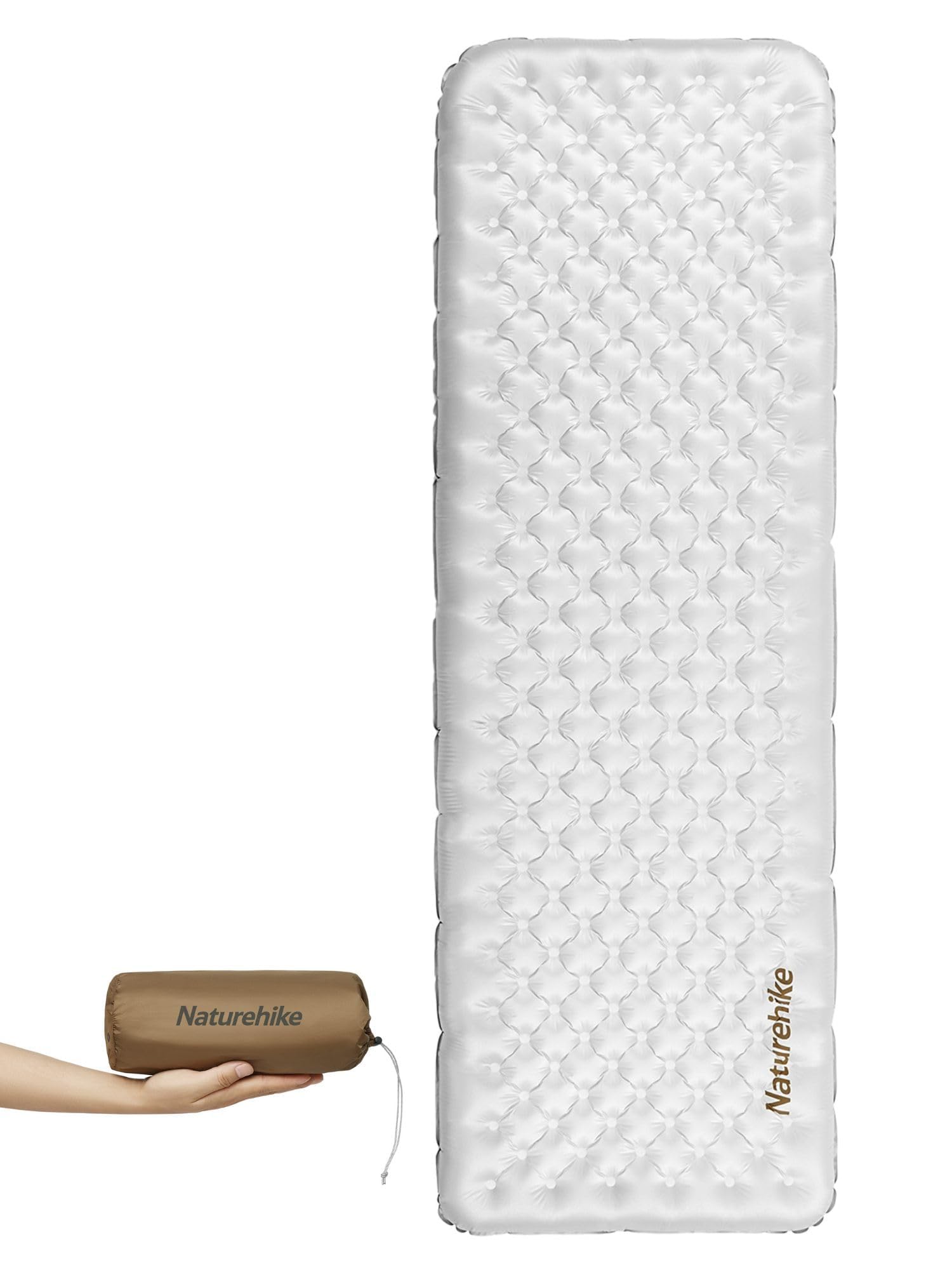 楽天湖南オンラインNaturehike エアーマット SGS認証 R3.2~8.8 約500g超軽量 厚手8~12cm -30℃以上対応 コンパクト 八層保温 ミイラ連結可能 インフレータブルパッド 防水 快適 アウトドア ツーリング キャンプマット 車中泊 エアーベッド