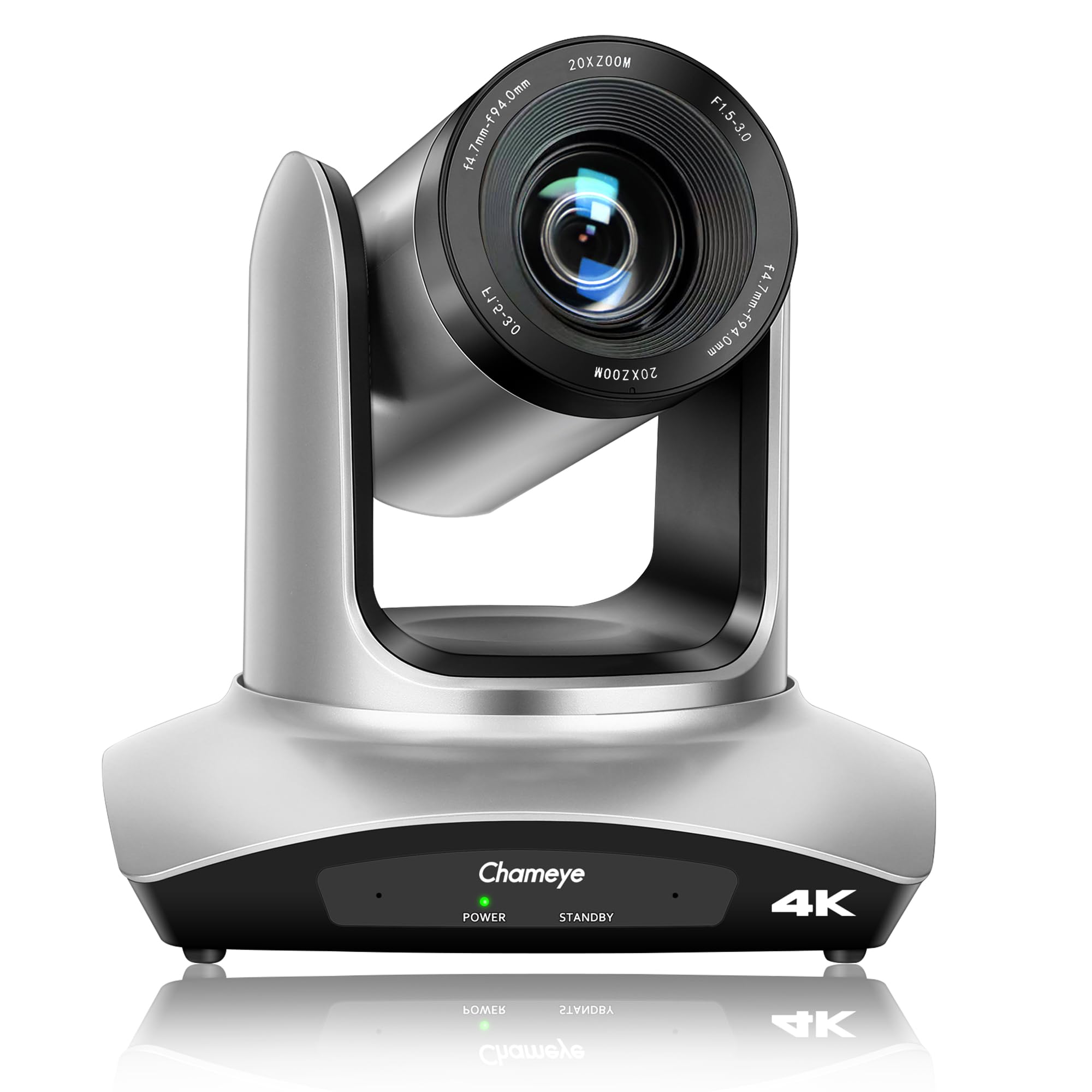 Chameye PTZカメラ 4K 20倍光学ズーム Web会議用 USB3.0/IP/HDMI PoEサポート 4K PTZカメラ ライブ配信 教会礼拝 教育 業務用 Zoom YouTube OBS vMix対応|C420