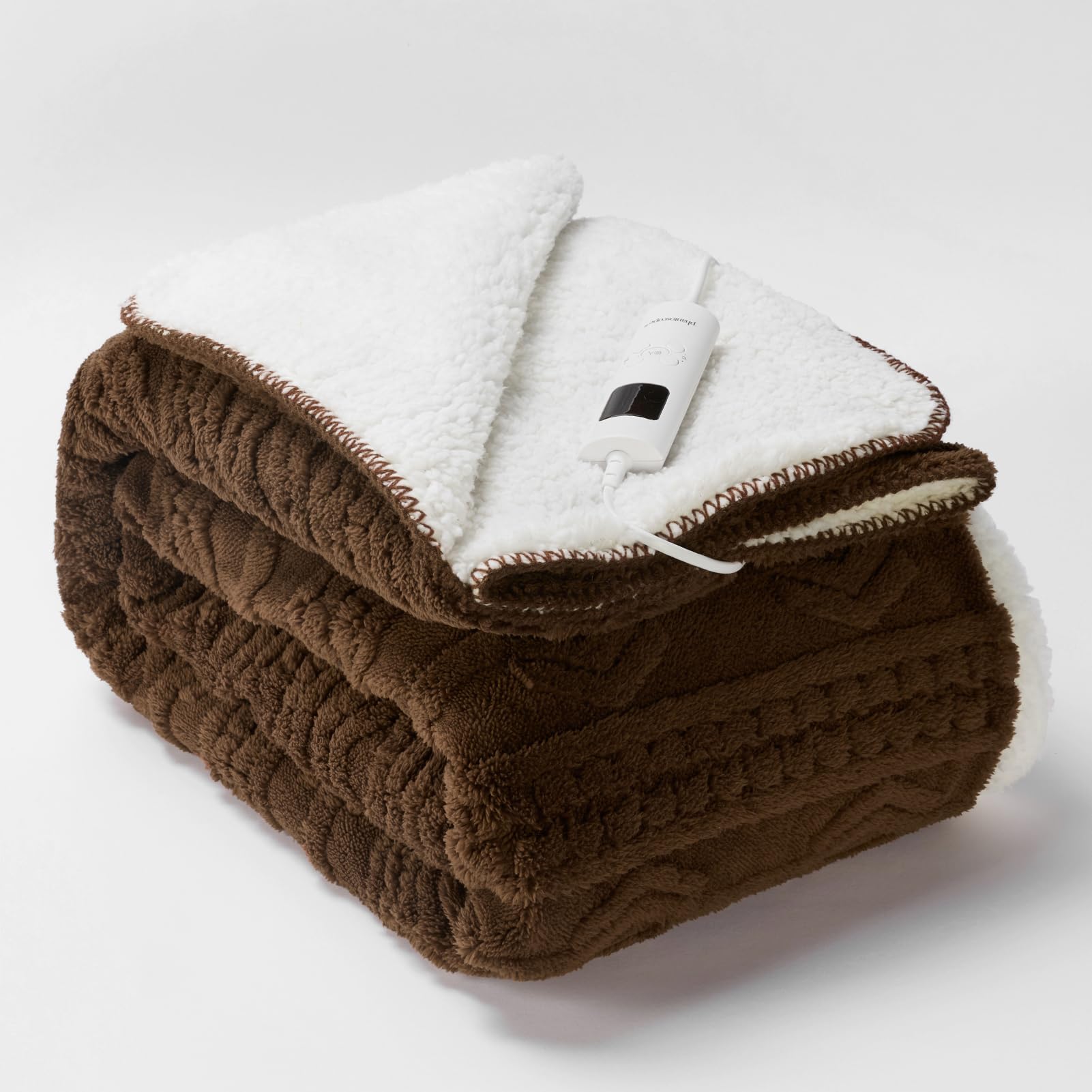 Phantoscope 電気毛布 掛け敷き兼用 160X80cm 9段階温度調節 9段階タイマー機能 電気掛け毛布 自動電源オフ 過熱保護 電気ひざ掛け 防寒対策 ダニ退治 快眠暖房 電気掛毛布 PSE認証済み 軽量 洗える 電気ブランケット フランネル素