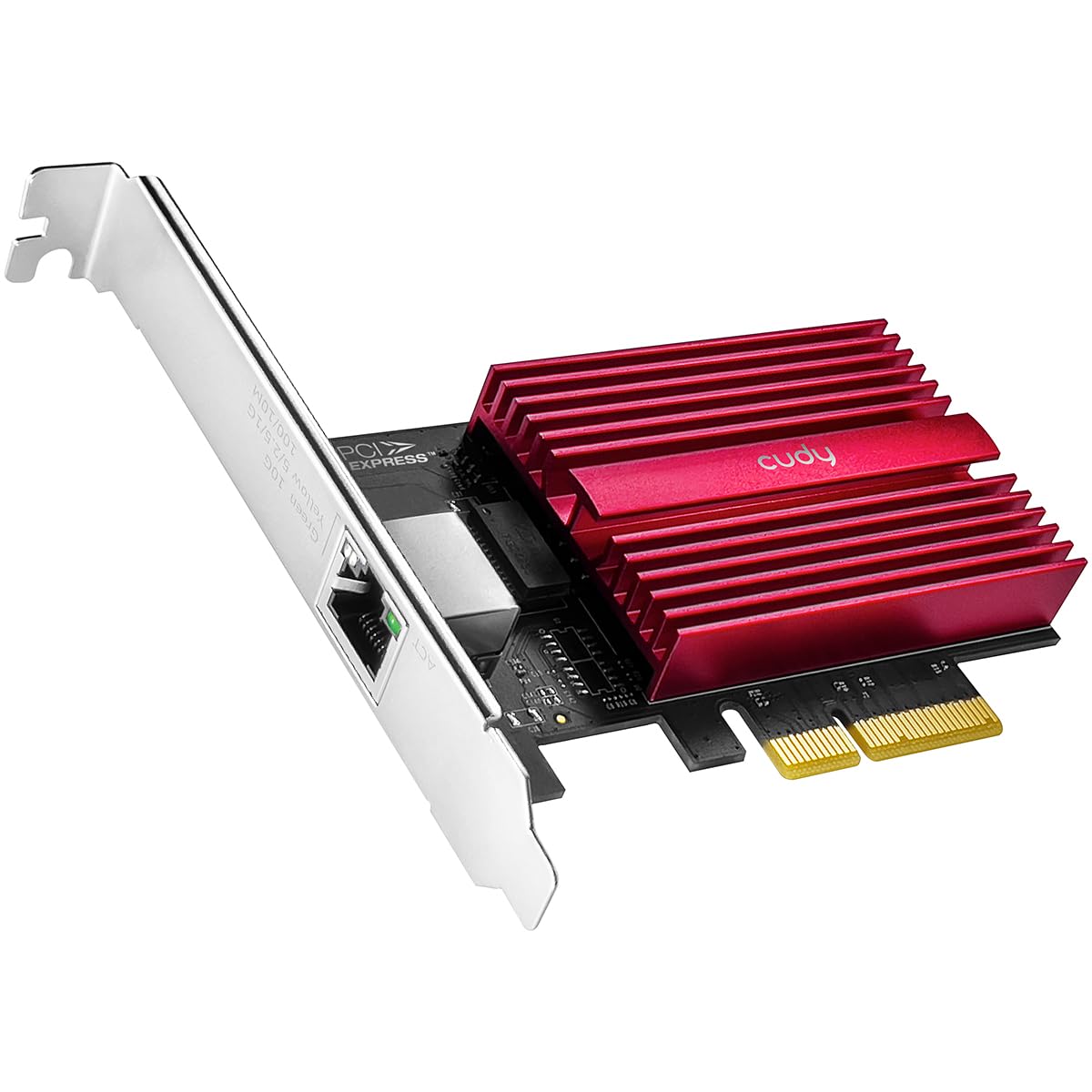 Cudy 10GB PCIe ネットワークカード 10G Base-T PCIe アダプタ フローコントロール 10ギガビットイーサネットアダプター Windows 11/10 WindowsServer 2022 Linux対応 ネットワークケーブル付き