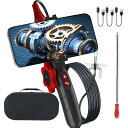 【.co.jp限定ブランド】 ファイバースコープ先端可動式 1080P画質 内視鏡 180°回転可能 スネークカメラ 8.5MM超薄型レンズ 内蔵6個LEDライト 4明るさ調整 IP67防水 スコープカメラ ないしきょう 自動車/機械/排水口/配管内/自宅