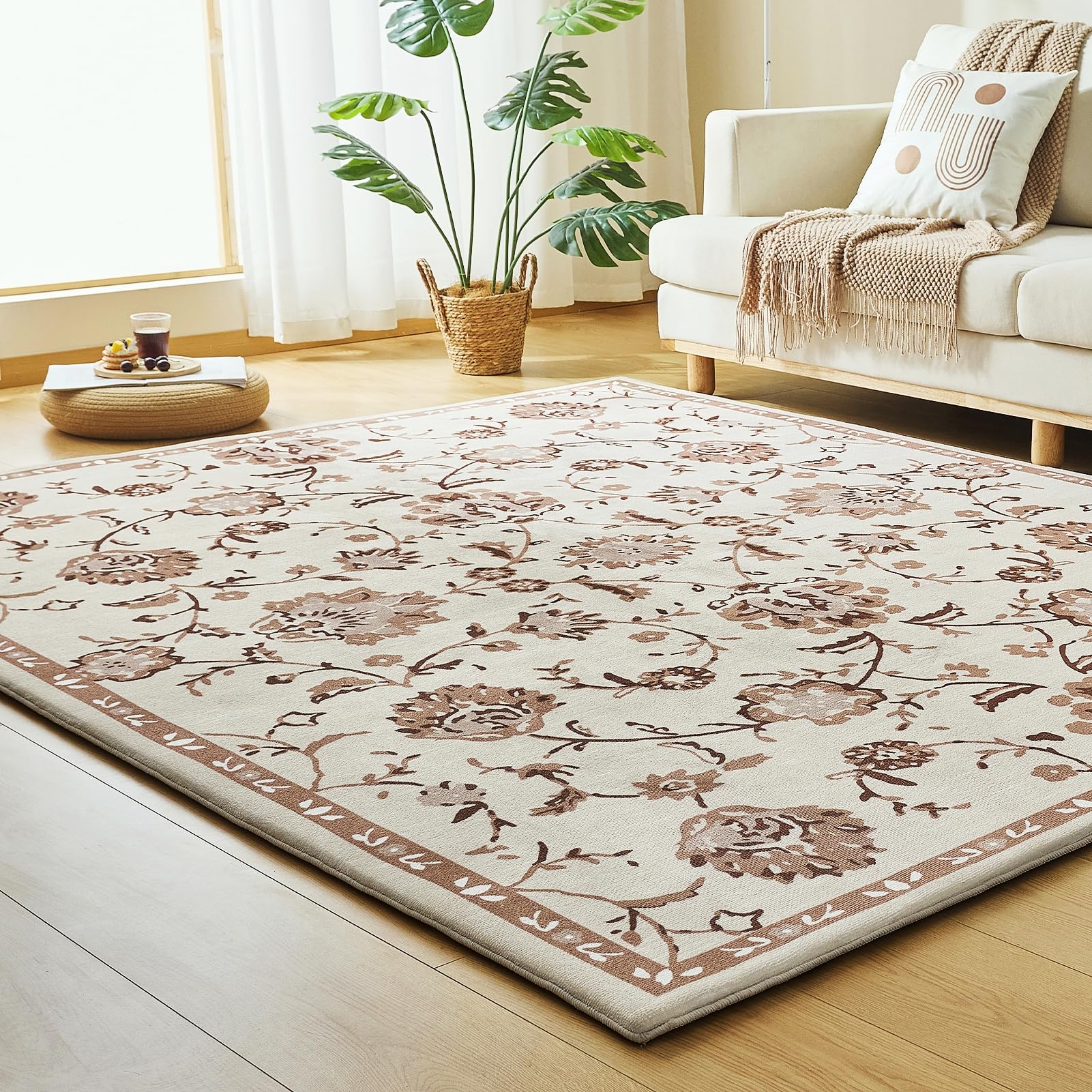 176 cm - 352 cm - VK Living カーペット ラグ 極厚25mm ラグマット 厚手【新開発ミルクラフィネ生地】190×240cm 約3畳 北欧 おしゃれ 抗菌防臭 防音 滑り止め 低ホルム 床暖房ホットカーペット対応 ふわふわ肌ざわり 高反発 絨毯 オールシーズン ペル