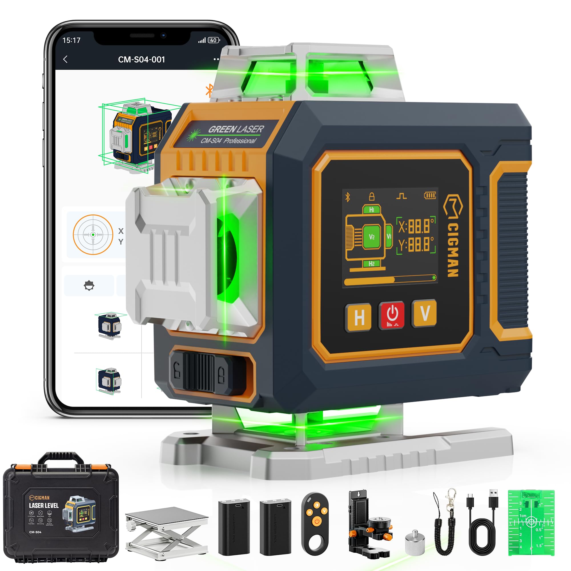 CIGMAN レーザー墨出し器 高輝度12ライングリーンレーザー Amazon | CIGMAN レーザー墨出し器 高輝度12ライングリーンレーザー