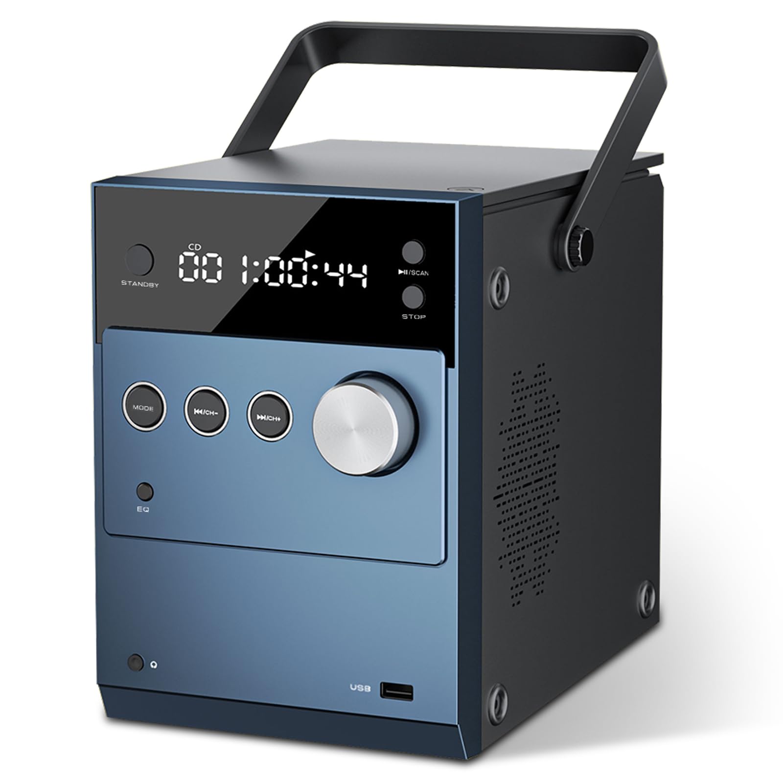 ポータブルCDプレーヤー 20W bluetooth対応/FMラジオ/MP3再生/USB/AUX入力/ヘッドフォンジャック/リモ..