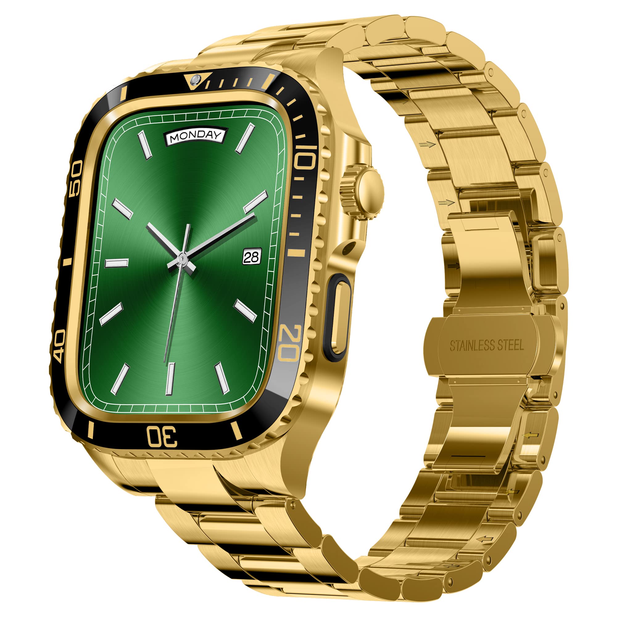 BinGeLi ����ѥ��֥� Apple Watch �Х�� �������դ� ���ƥ�쥹 �٥�� ���η� ���åץ륦���å� 8/7 45mm SE2/6/5/4/S...