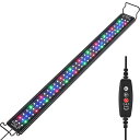 DEWEL 水槽 ライト ledライトアクアリウム LEDライト 水槽照明 熱帯魚ライト タイマー 6H/10H/12H/24H 防水 3つの照明モード 10段階明るさ調整 観賞魚飼育 水草育成 スライド式 水槽対応 省エネ 50000時 長寿命(75-1
