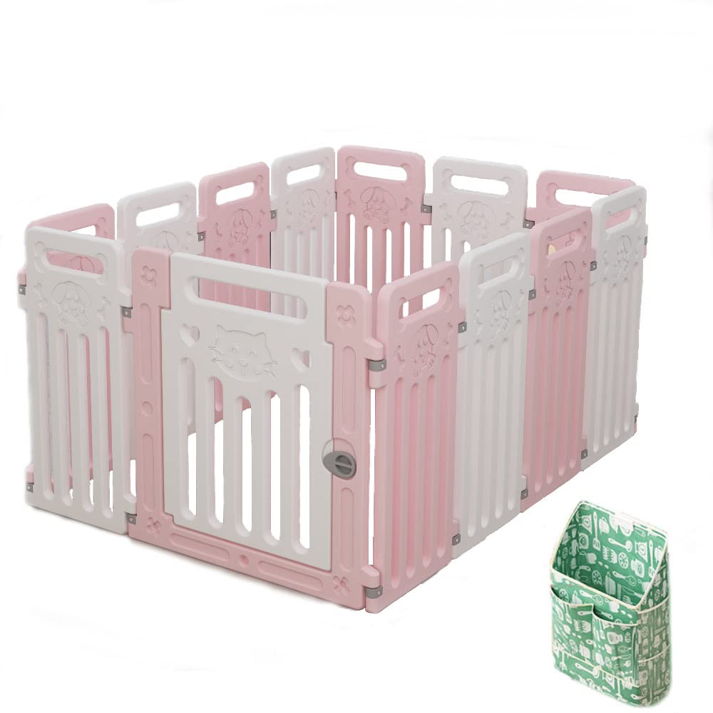 ペットフェンス 中大型犬用 ペットフェンス 全成長期使用可 ドア付き DIY ゲージ ペット柵 室内 ドッグ カタチ変更可 折り畳み式 簡単組み立て 工具不要 ペット用ハイゲート 脱走防止柵 軽量 持ち運び便利