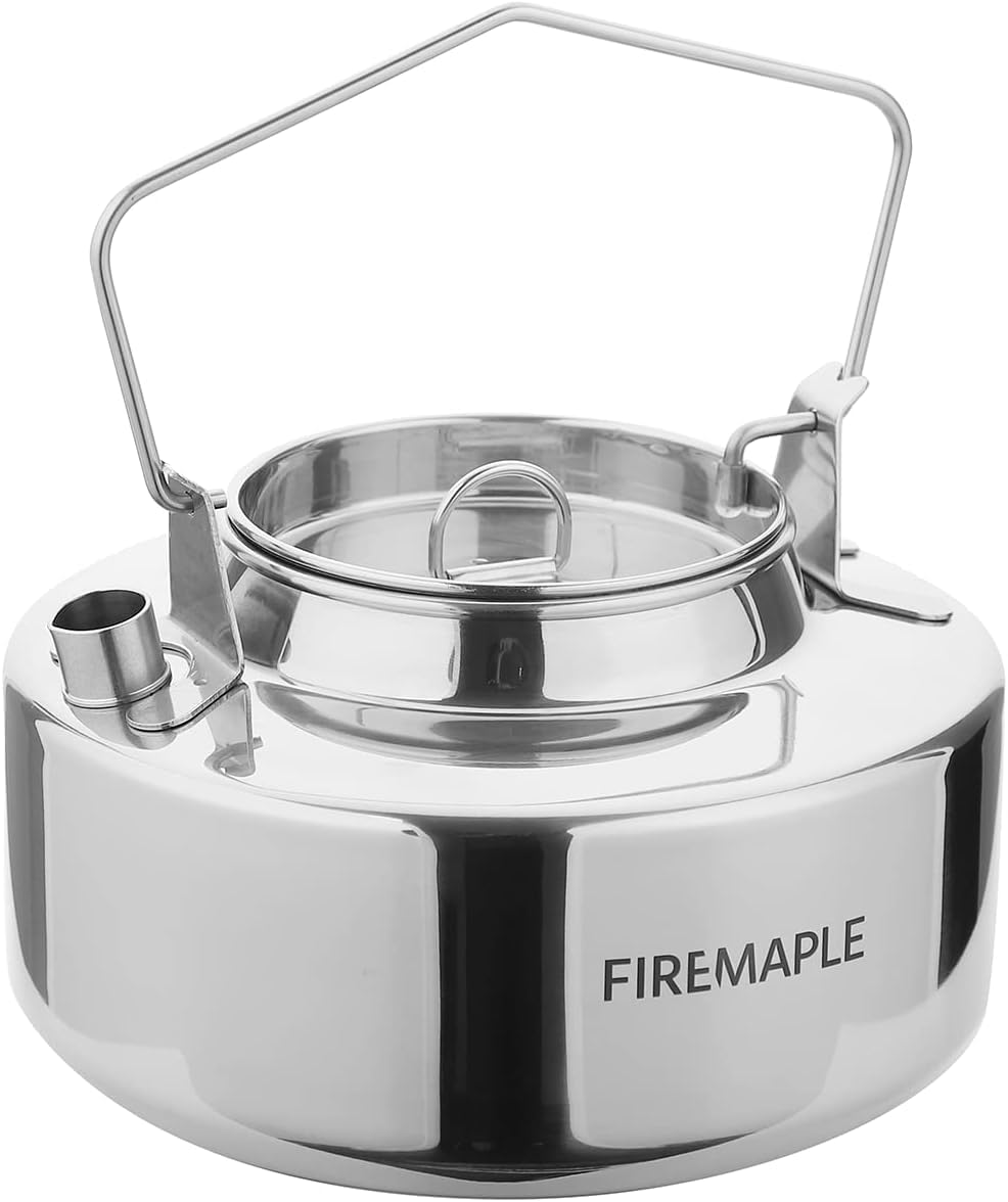 Fire-Maple アウトドアケトル キャンプケトル ステンレス 1.5L コンパクト 軽量 やかん ティーポット コーヒーポット 焚き火 直火対応 登山 ハイキング アウトドア キャンプ用品 収納袋付き