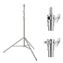 K&F Concept 撮影用 ライトスタンド ステンレス鋼 ストロボスタンド 耐荷重10kg 2.8m スタジオ撮影ライトスタンド 撮影 照明/ビデオ録画/YouTube/プロ写真スタジオ撮影に適用