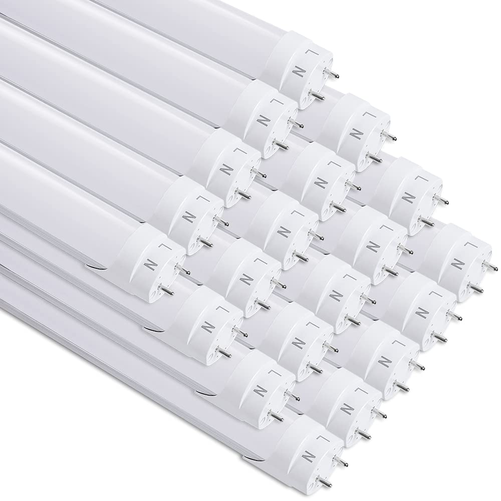 楽天湖南オンライン片側給電仕様 led 蛍光灯 40W形 120cm T8 G13 AC85~265V 節電 PL保険加入済 （片側給電式 明るさ感アップ2600LM 昼光色, 20本）
