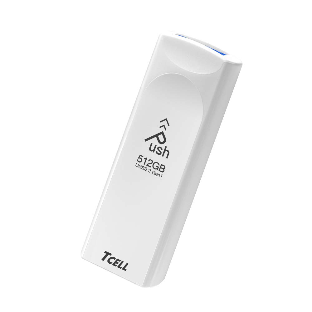TCELL Push (ѡۥ磻) USB 512GB  USB3.2 Gen1 (ɹ®100MB/s) ̲ǽ...
