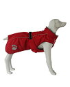 ASMPET 犬 服 冬 コート 中型犬 防寒着 犬服 ダウン 秋冬 暖かい 犬 ベスト 綿服コート フリース 防風 防雪 犬 服 ダウンコート 着せやすい 愛犬のお散歩 犬 ダウン 冬 防水 レッド 2XL (着丈: 50.5cm)