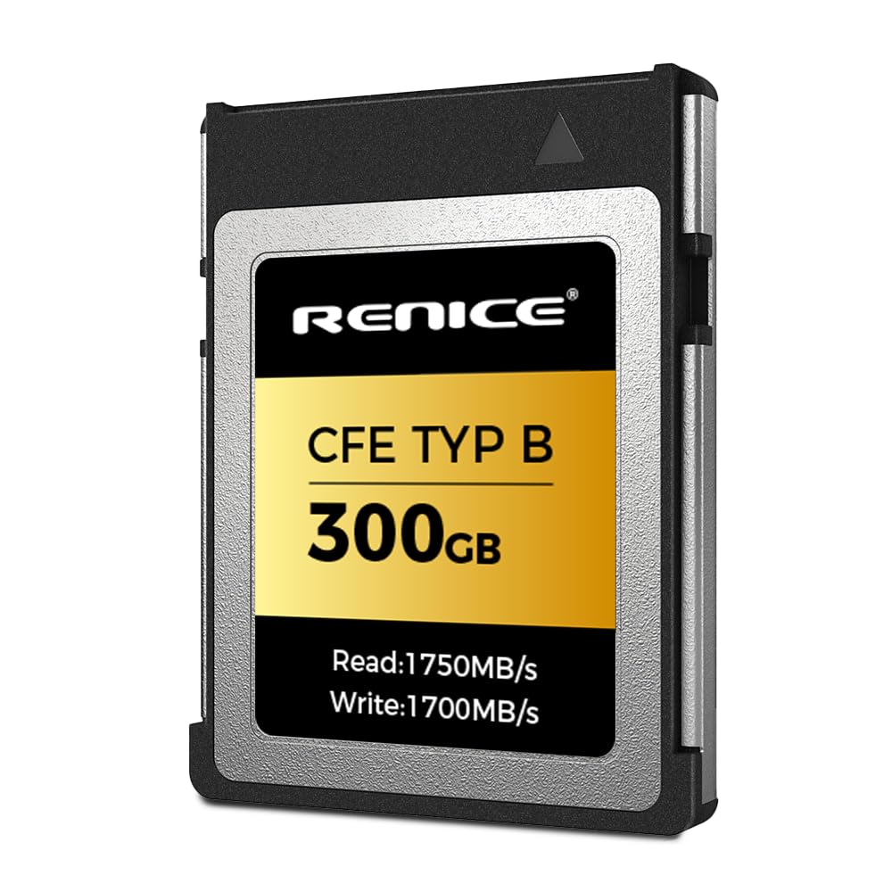 RENICE 300GB CFexpress Typeb メモリーカード pSLCシリーズ 持続読み出し速度1750MB/s 持続書き込み速度1700MB/s コンパクトフラッシュ タイプb 未加工 6K、8Kビデオ録画