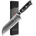 KEEMAKE 包丁 三徳包丁 ダマスカス包丁 180mm 67層 VG10 ステンレス よく切れる 万能 料理包丁 両刃 家庭用 プレゼント 贈り物