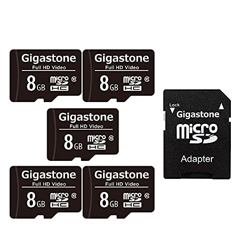 Gigastone マイクロSDカード 8GB Micro SD card SDアダプタ付き U1  ...