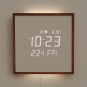 mooas 木製フレーム バックライト 常夜灯 LED 壁掛け時計、3つの使用モード、平日/週末選択アラーム、壁掛け/スタンドの2通り設置可能、多機能LED時計、アラームクロック、12/24時間モード、リモコン操作、4段階の明るさ調節、サンライズと多彩なメ