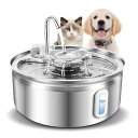 猫 水飲み器 【2025新モデル】PETPNR ステンレス製 自動給水器 犬 3.2L大容量 ペットみずのみ器/給水器 24dB静音 洗いやすい 取付簡単 複数のペットに対応 LED表示灯 水量が見える(3.2L-給水器)