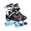 METROLLER ローラースケート 女の子 キッズ 男の子 Roller Skates 調節可能 4サイズ 初心者用 子供 ローラー スケート ライトアップホ...