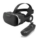 VR SHINECON 2025年モデル スマホ用VRゴーグル ・ 3D没入体験、DMM/FANZA/YouTube対応 ・ Android専用リモコン付き・iPhoneは本体ボタン操作