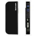 WAVLINK USB 3.0 ユニバーサルドッキングステーション/1x4K対応 HDMI出力ポート/1xDVI ポート/2xUSB 3.0ポート/4xUSB 2.0ポート/1xギガビットイーサネットポートなど13ポート搭載、Windows Vista/7