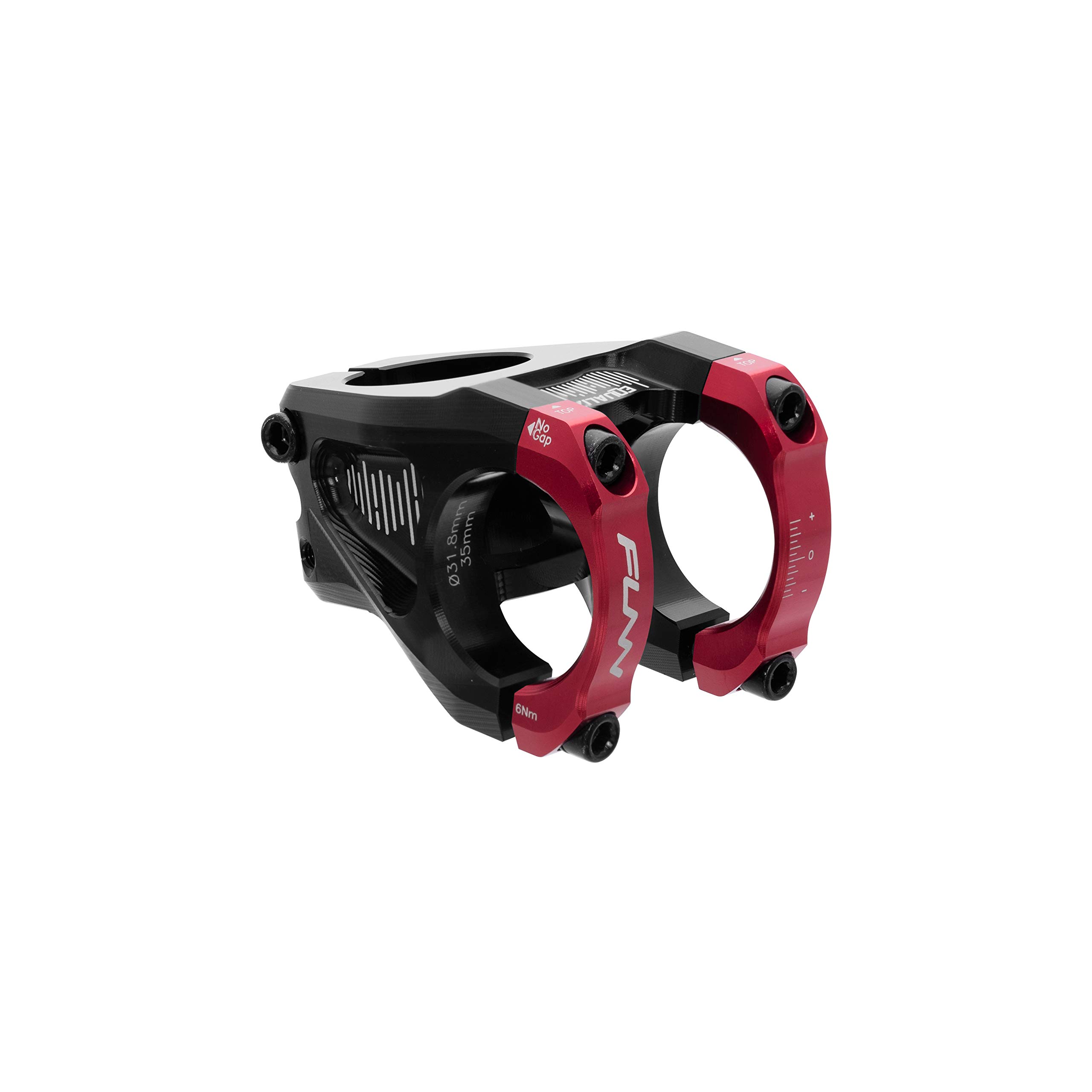 乐天商城 - Funn イコライザ（Equalizer） MTB ステム 31.8 mm × 長さ 35mm ステム - クランプ直径：31.8mm - マウンテンバイク BMX 自転車 に適用 バイク ハンドル ステム (レッド)