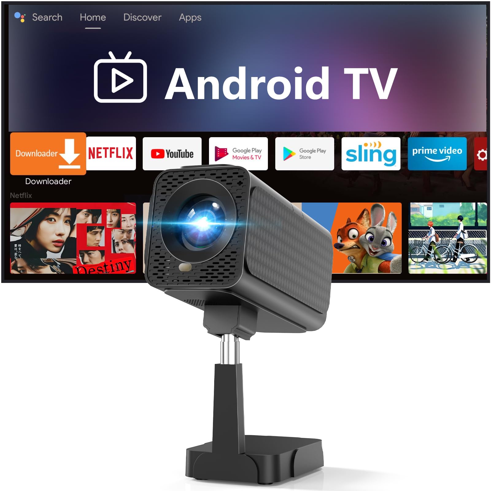 ��2025�ǿ�Android TV �������ư�ե�����������ư���������25000LM �ץ����������� ŷ����� ���̼���������դ� �ե�HD1080P 4K��...