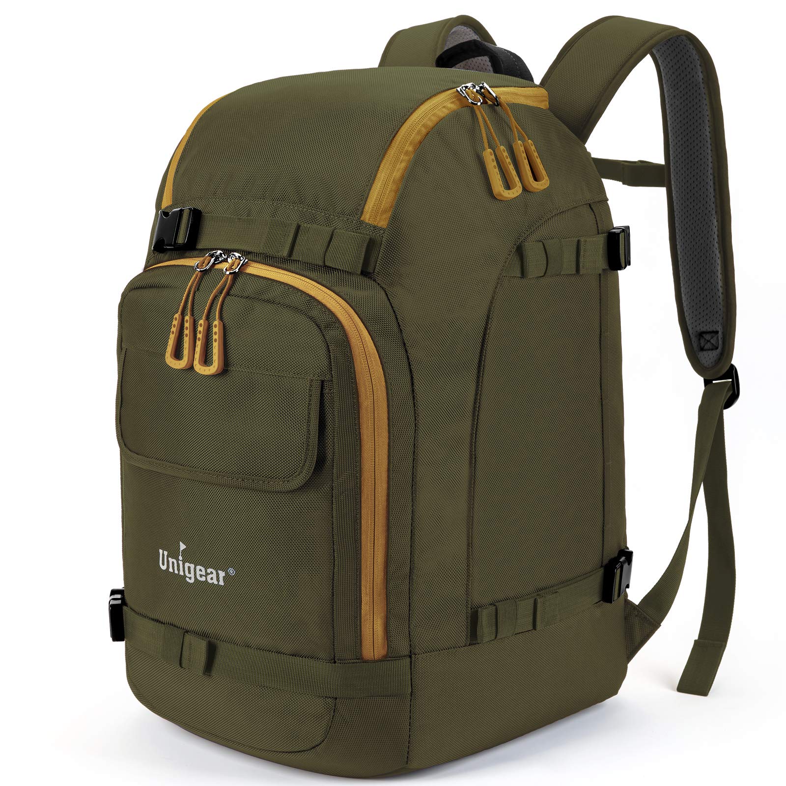 Unigear スノーボード バックパック スキー ブーツバッグ 大型 スキーヘルメット バッグ 大容量 50L 7色 (アーミーグリーン)