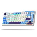 K75 Lite ワイヤレス メカニカル キーボード、75% ガスケット マウント RGB ゲーミング キーボード、3 モード ノブ付き、BT 5.0/2.4G/USB-C 有線、ホットスワップ可能、5 層パッドとクリーミー リニア スイッチ、コンパクトな