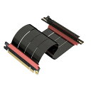 LINKUP - AVA5 PCIE 5.0 ライザーケーブル | RTX5090 RX9070 GPUに対応 | x16 128GB/s速度 | PCIe 4.0 & WRX80/WRX90Eと互換性あり | ストレート ブラック 20cm(全長 24c
