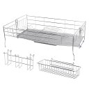 BITTOP 伸縮式水切りラック 隙間に置ける シンクサイド スリム水切りかご スライド式 ワイヤーバスケッ 18-8ステンレス 奥行20-37cm 幅56.5...