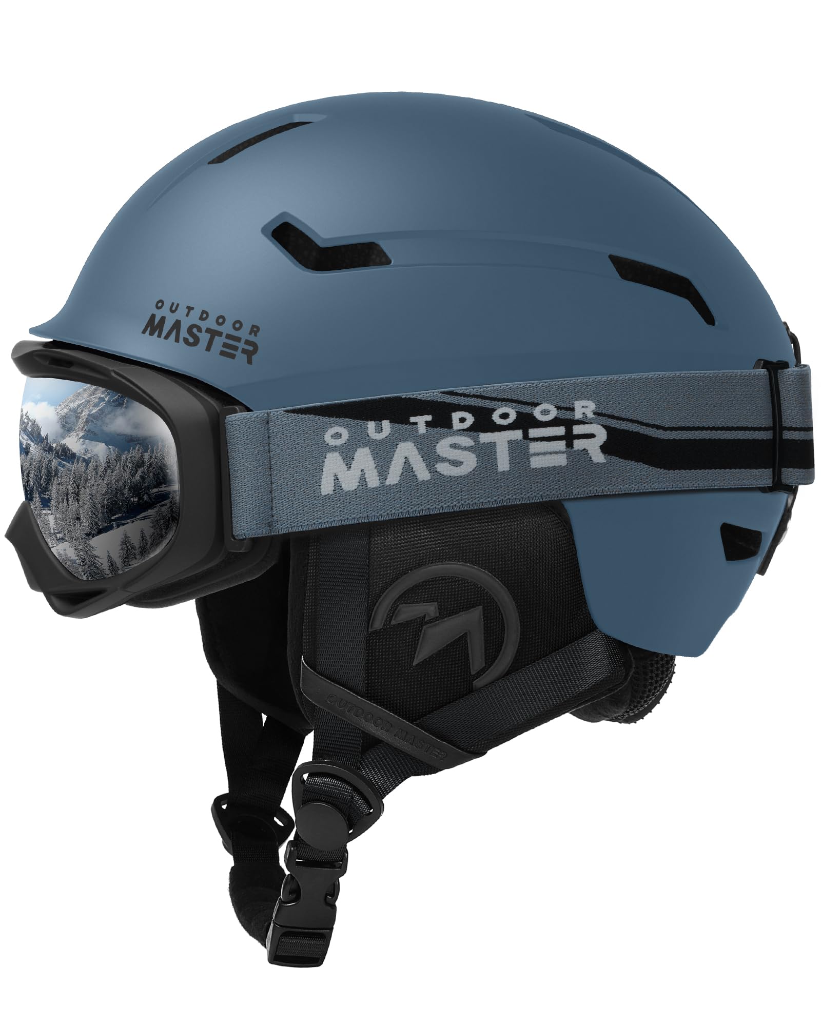 OUTDOORMASTER スキー ヘルメット ゴーグル付き スノーボ...(3.0)
