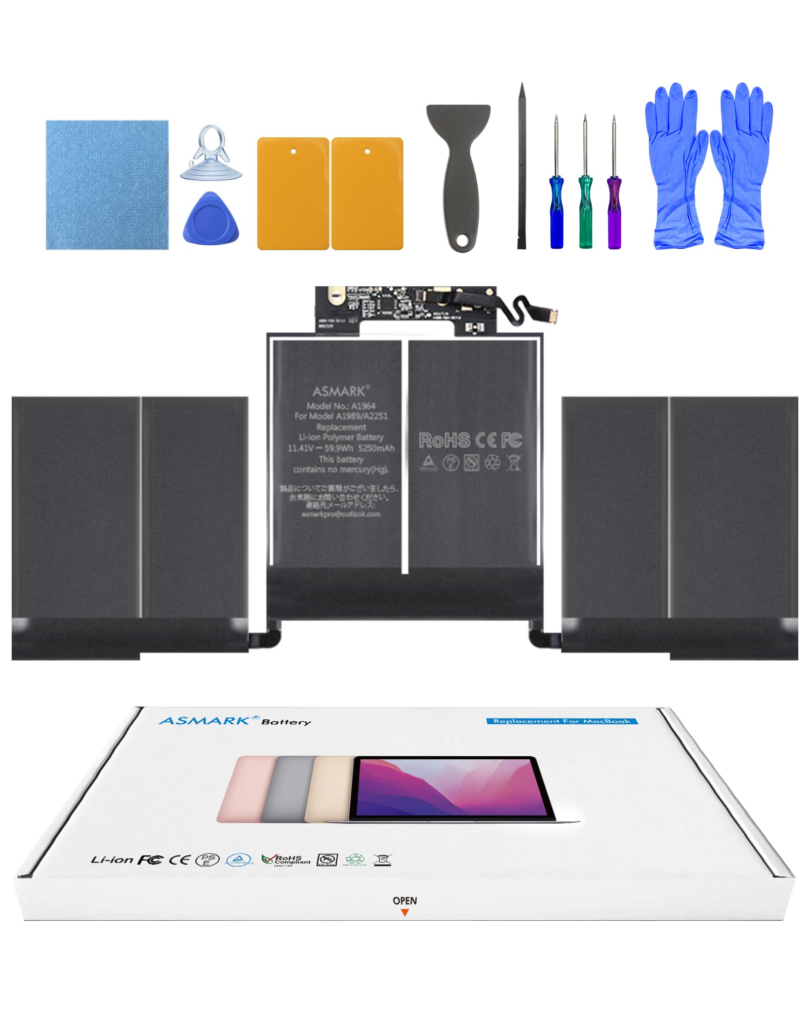ASMARK Macbook Pro A1989 Хåƥ꡼  Ŭ 13 A1989(2018,2019) A2251(2020...