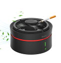 ZenCT 空気清浄機 小型 タバコ 脱臭機 3in1 AI風速調整 スモークレス灰皿 3重ろ過 2段風速 USB充電式 PM2.5 HEPAフィルター 卓上 軽量 省エネ タバコ 脱臭機 煙吸引 煙を吸い取り 祝日 父の日 ブラック 日本語説明書 CT2