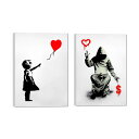 バンクシー 風船と少女 絵画 愛とお金 ポスター アートパネル インテリア Banksy 壁飾り 壁掛け インテリア バンクシー ポスター バンクシー アートパネル ネズミ 大きい 赤い風船と少女 ソファの背景絵画 木枠付きの完成品