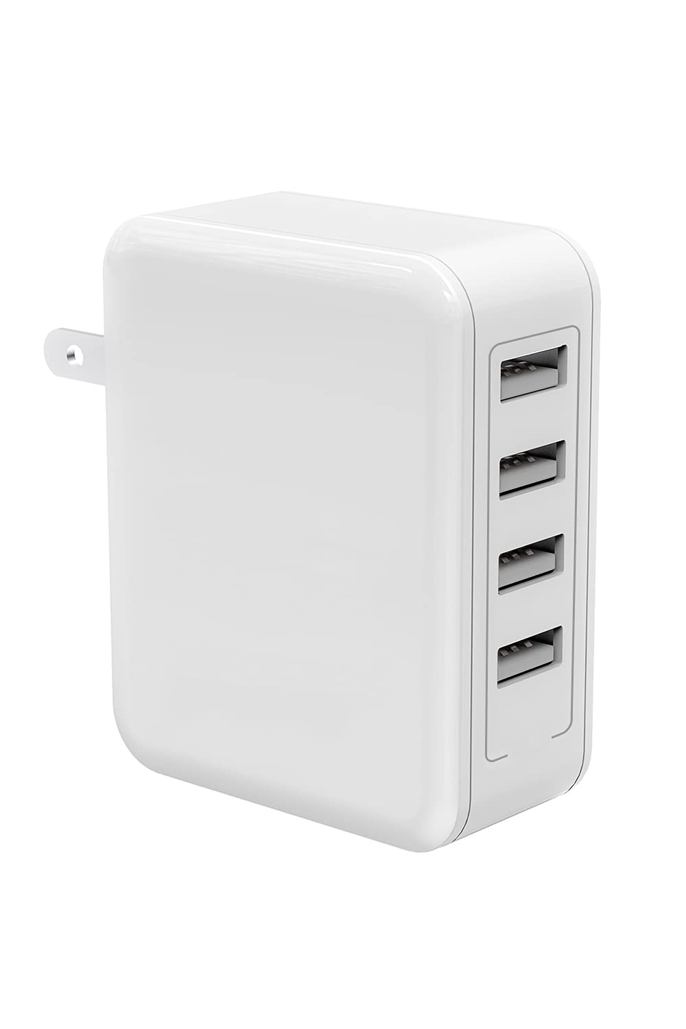 楽天湖南オンラインUSB 充電器 [4ポート/40W/折り畳み式プラグ/急速充電] AC アダプター iPhone/iPad/Android その他のUSB機器対応 PC026 ホワイト