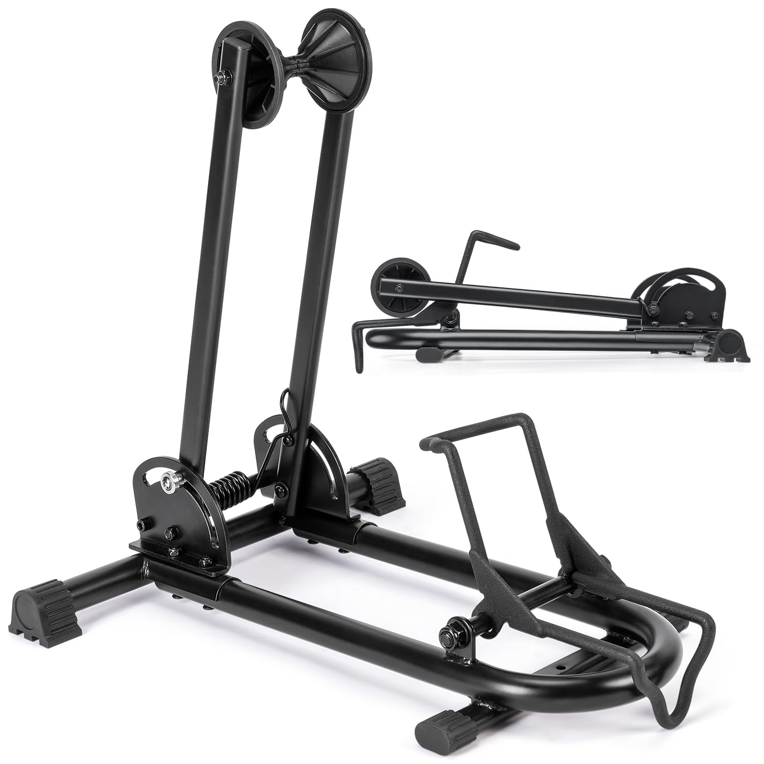 CXWXC 自転車 スタンド 折りたたみ式 倒れない 高耐久性 サイクルスタンド ロードバイク クロスバイク 各種 対応 (RC-2853) konanonline-10287002 湖南オンライン パッケージ画像