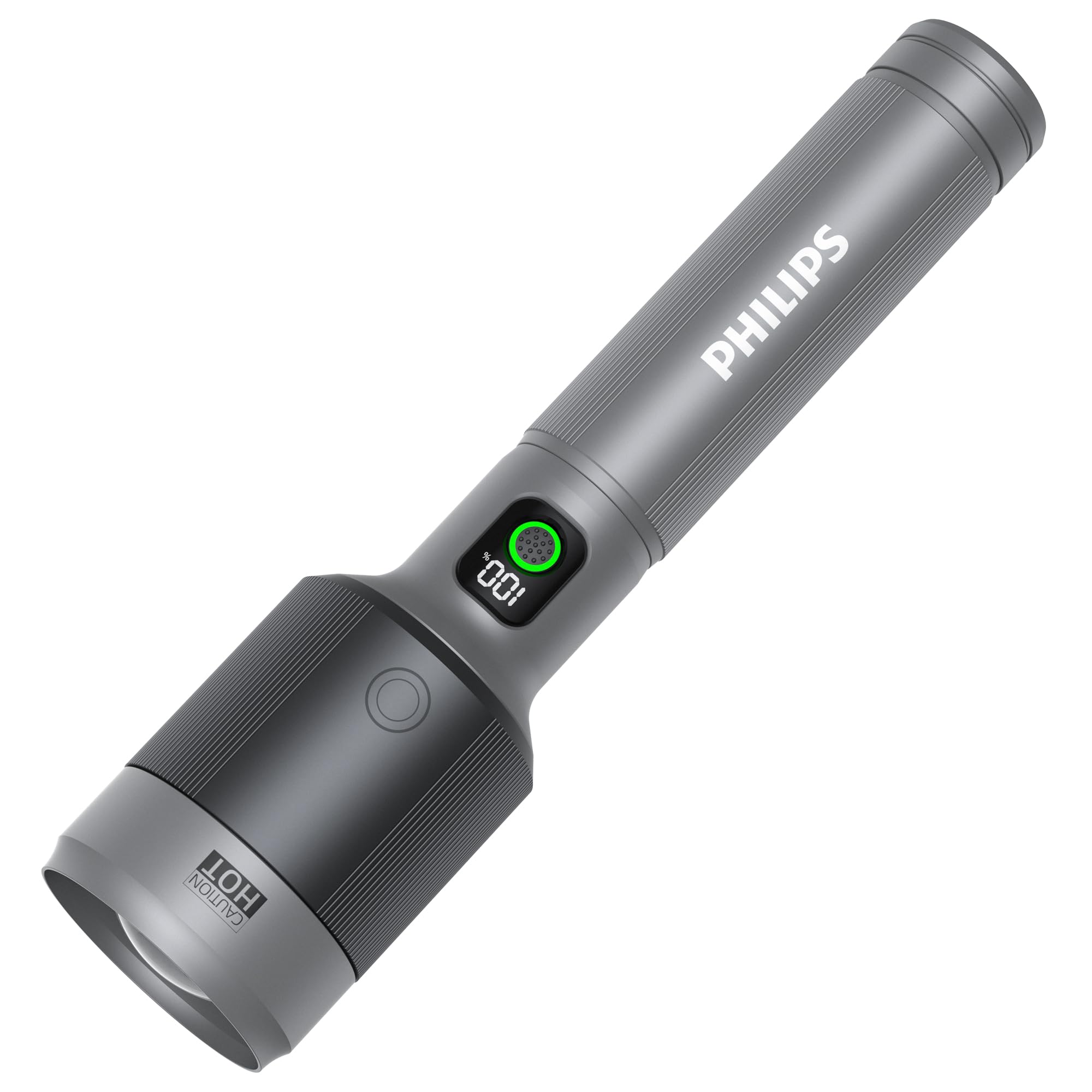 楽天湖南オンラインPHILIPS 懐中電灯 led ライト 大型 高輝度2500ルーメン 860メートル 5つ調光モード フォーカスコントロール ハンディライト Type-C充電式 IP55防水 大容量電池 アルミ合金製 耐衝撃 アウトドア 防災 停電対策 SFL5102