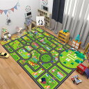 キッズマット 交通道路 子供 遊びマット 子供ゲームパッド ラグマット 数字柄 カーペット 交通道路地図 床暖房対応 早期教育 保育園 幼稚園 滑り止め プレイマット 大判 長方形 子供部屋 洗える