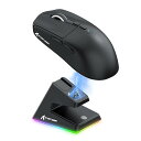 MAMBASNAKE×ATTACK SHARK X6 超軽量ゲーミングマウス 49g PAW3395センサー ワイヤレス マウス 3モード接続 2.4Ghz/Bluetooth/Type-C 6レベルDPI切替 26000DPI 200時間連続使用可能 マ