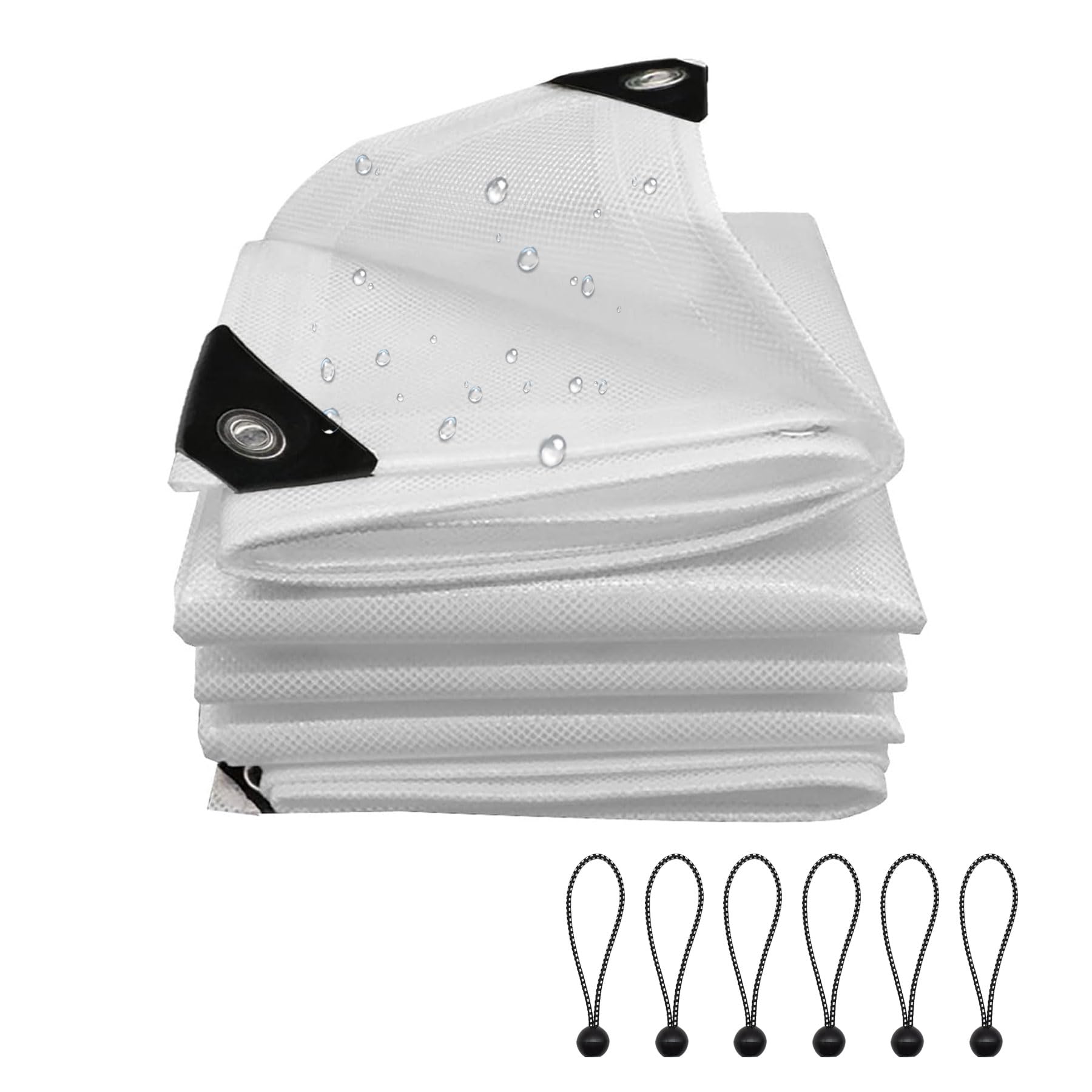 XINZY 防水シート ビニールシート 防水透明シート 屋外 庭 屋根 撥水シェード 防塵 防風 防寒 雪よけ PVC両面防水 超靭性 内蔵メッシュ繊維強化ロープた 引裂き抵抗 250g/平方メートル 厚さ0.48mm 日除け シェード 結露対策 多肉 植