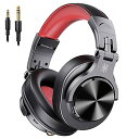 OneOdio A70 Bluetooth ヘッドフォン オーバーイヤー ワイヤレスヘッドホン 再生時間 72 時間 3.5mm/6.35mm ジャック共存 スタジオモニター ミキシング DJ ギターアンプ ラップトップ PC タブレット用