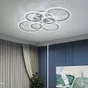 LED シーリングライト 北欧 円形省エネ アクリルシャンデリア ~12畳 おしゃれ リモコン付き 無段階調光調色 節電天井照明 照明器具 玄関/洋室/和室/部屋/洗面所/台所/廊下/リビング/バスルーム 用 間接照明 取り付け簡単 (80cm/2800K