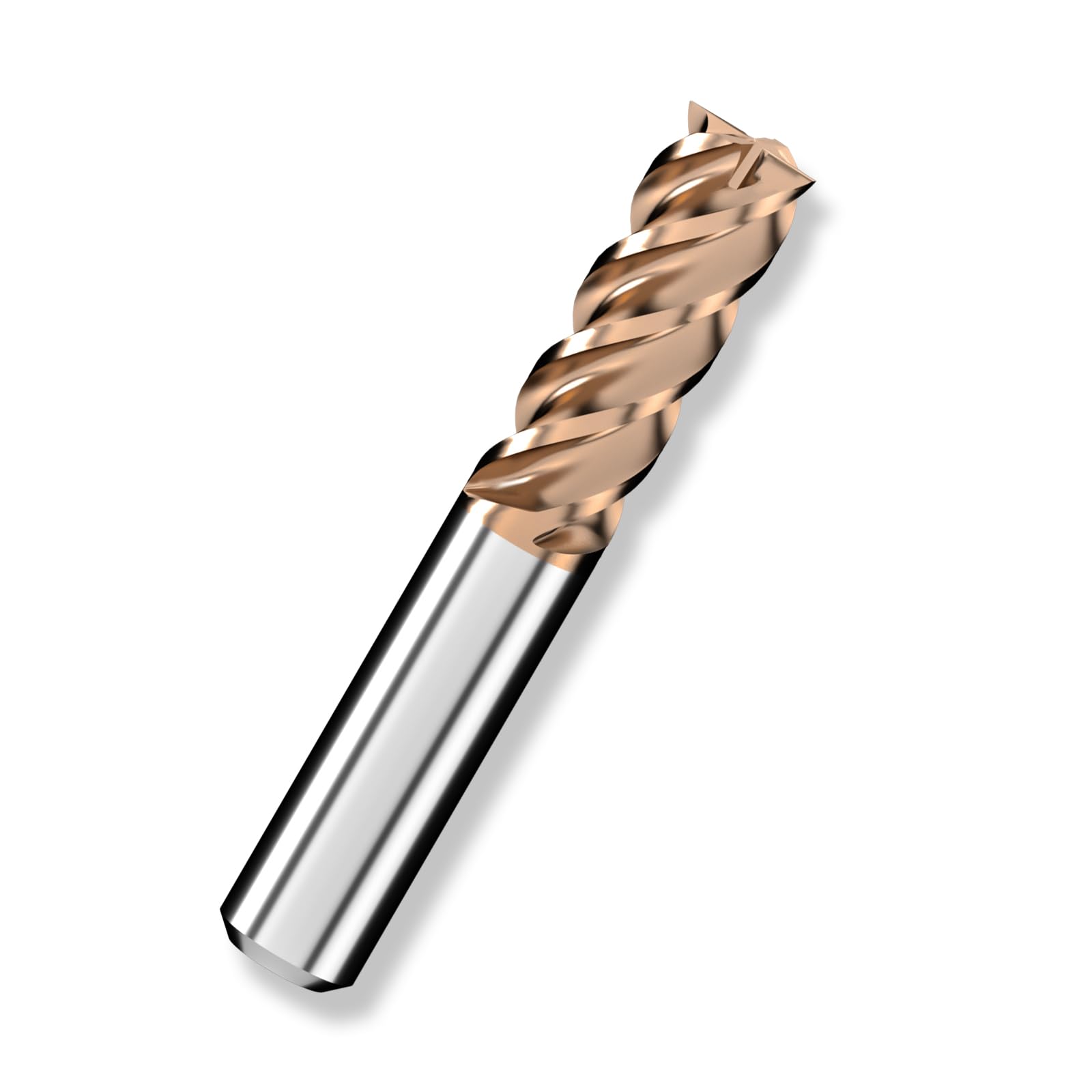 Cleqee スクエア エンドミル 刃径16mm × 刃長45mm × 全長100mm × 軸径16mm 4枚刃 TiAlNコート 超硬 ス..