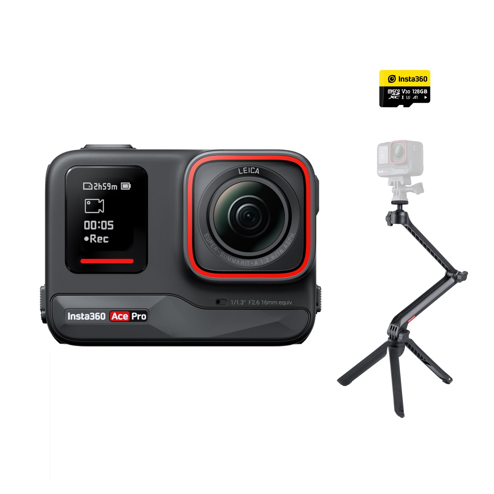 乐天商城 - Insta360 Ace Pro - アクションカメラ 防水 1/1.3インチセンサーと5nmAI チップ搭載 AIノイズリダクション 圧倒的な画質 4K120fps 2.4インチフリップ式スクリーン 高度なAI機能 長時間 水中アクションカメラ クリエイ