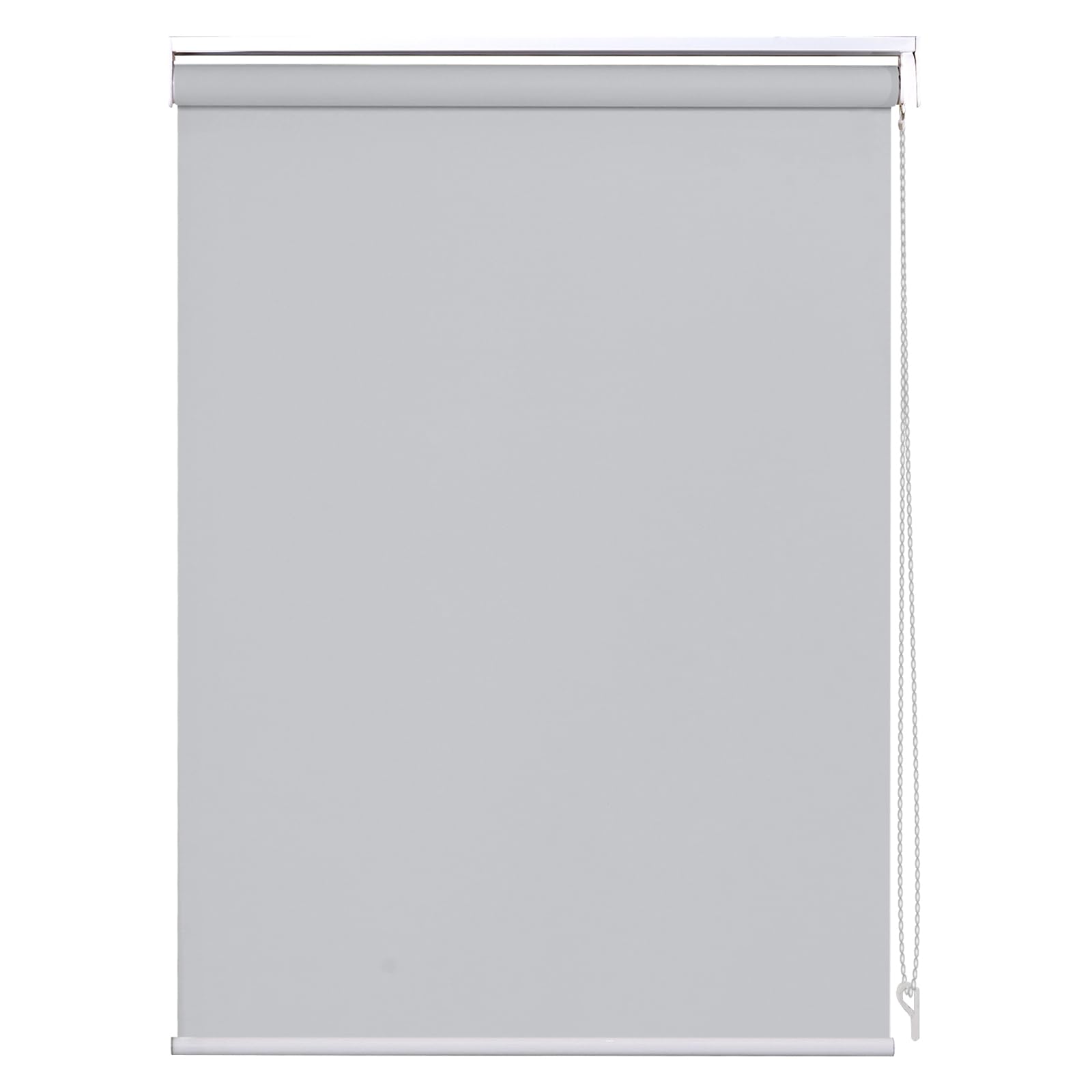 ロールスクリーン ロールカーテン 幅160x丈135cm グレー 完全遮光 1級遮光 防音 遮熱 表裏同色 防寒 チェーン式 カーテンレール取り付け可能