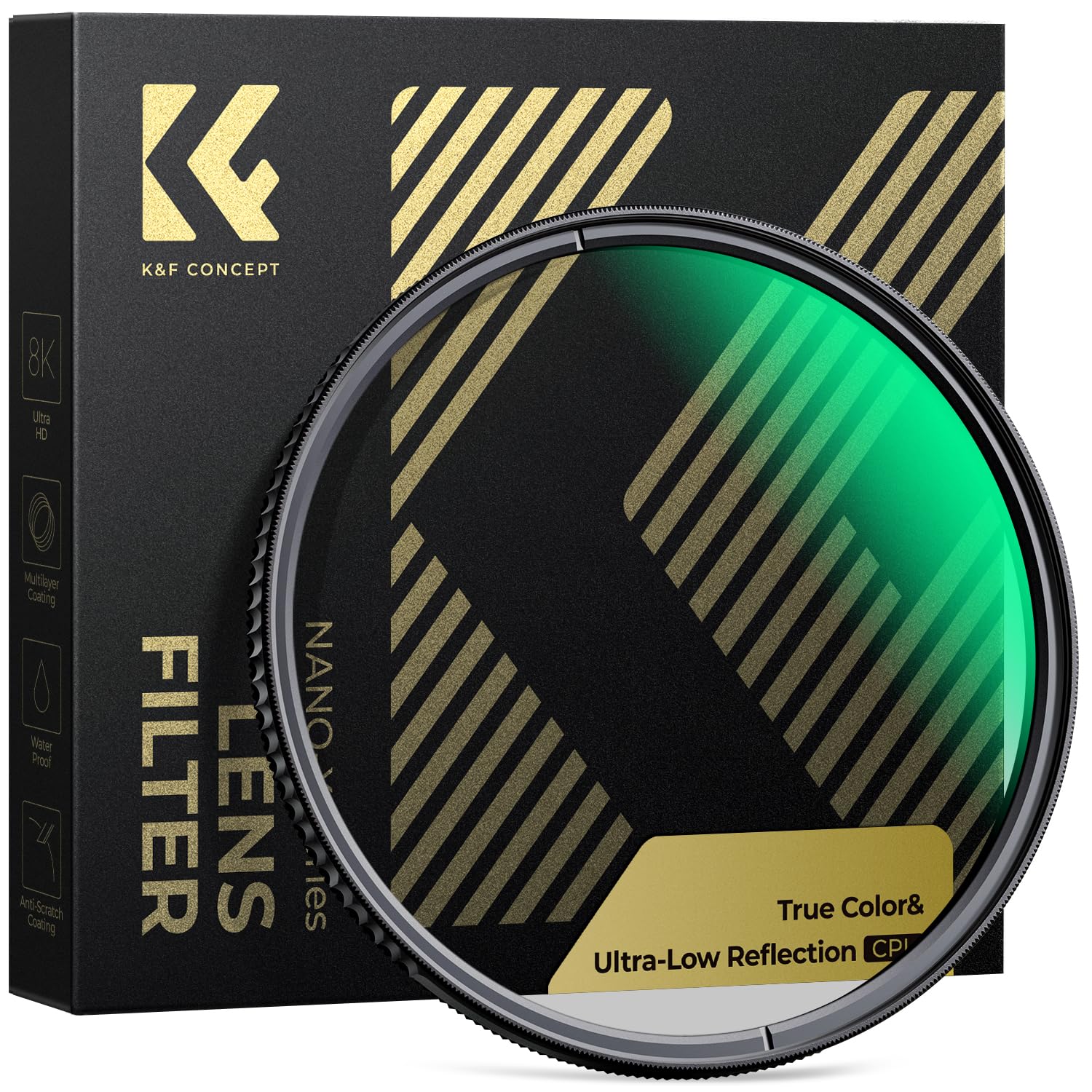 K&F CONCEPT 82mm True Color&Ķȿ CPLե륿 òǽ Ķȿ0.1% ȥ饹 ȿĴ...