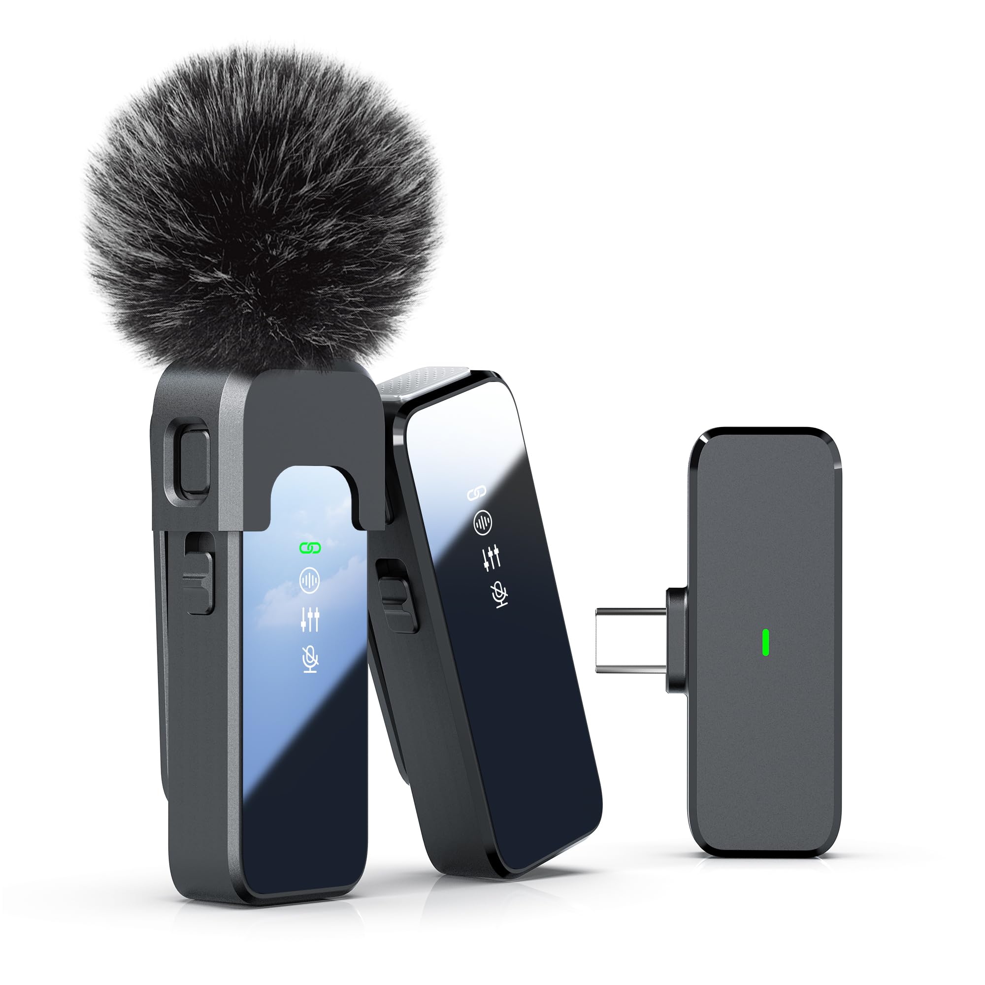 楽天湖南オンラインRythflo ピンマイク ワイヤレス スマホ マイク iPhone 15/16・Android対応 ノイズキャンセリング クリップ式 30m伝送 18時間連続使用 USB Type-C接続 動画撮影/Vlog/配信用