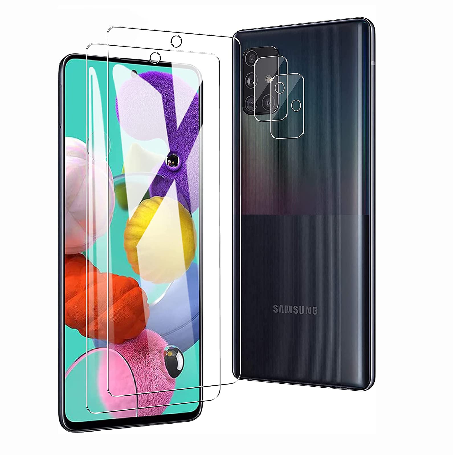乐天商城 - Seninhi(セニンヒ) Samsung Galaxy A51 5G用強化ガラススクリーンプロテクター HDクリア 傷防止 気泡防止 ドッキング中も動作 硬度9H 厚さ0.3mm ウルトラクリア 飛散防止 3+2枚パック