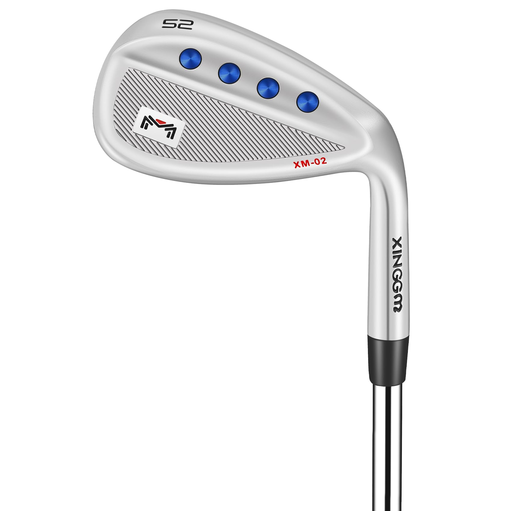 乐天商城 - XINGGM サンドウェッジ XM-02 宝石付き 48度 50度 52度 54度 56度 58度 60度 (シルバー, スチール, Sフレックス, 52, 度, 右利き)